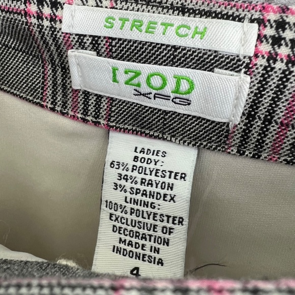 |•IZOD•| Plaid Pleated Athletic Skirt/Skort Size 4 - Picture 4 of 6